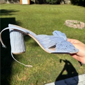 Blue Loeffler Randall Camellia Bow Heel Sandals